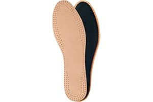 Kaps Natural Leather Insoles for Men with Activated Carbon Underlayer, Inserts, Replacement Shoes, Boots. Size (Men/UK 9/43 EUR)