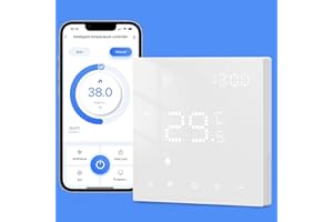 MIYOUKE Smart WiFi Thermostat für Wasser-Fußbodenheizung und Gasboiler, Programmierbar Raumthermostat Unterstützen Alexa, Google Home Sprachsteuerung und Smart Life App Fernbedienung (2,4-GHz-WiFi)