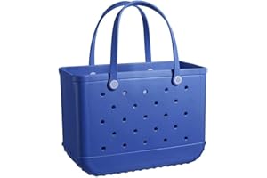 TUXXJZM Bolsa de playa grande, bolsa de goma, bolsa de viaje impermeable para mujer, bolsa de mano lavable, elegante bolso de mano para mujer, bolsa de compras de goma con agujeros, bolso para deportes,