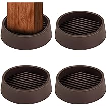 Brown Rubber Furniture Pads DOITOOL Rubber Furniture Caster Cups