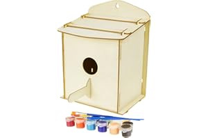 SAFECORE Handy Home and Garden Plywood Bird House for Wild and Garden Birds - For self-assembly and painting - Wooden Bird Nesting Boxes - 100% Plywood - Environmentally Friendly from Sustainable Forests