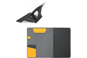 ‎LHIDS LHiDS Kreatives A5 Folio 2.0 mit Ständer, Business Portfolio Resume, 3-in-1 Padfolio mit magnetischem Zubehör, Klemmbrett, Schreibtisch-Organisationsplatte für Zuhause und Büro (gelb)