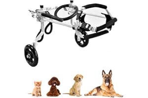 CORA PET Carrellino per Cani Disabile Gatto Coniglio Cuccioli Ferito, per La Riabilitazione delle Zampe Posteriori E dei Piedi di Cani E Gatti Disabili di Peso Inferiore A 1.5 kg