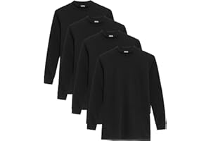 Channo Chemise de sous-vêtement Thermique pour Enfants à col Haut et à Manches Longues, Couleurs Unies