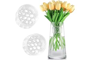 Jushion Hanataba Blumenhalter, Transparenter Spiral Ikebana Stängelhalter, Spiralstielhalter für Blumen, Satz von 2 Spirale Blumenstängelhalter,DIY Blumenstrauß Stielhalter für Blumen (Trasparent S+L)