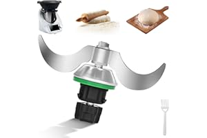 ACOMTUO Teigmesser Kompatibel TM6 TM5, Thermomix TM6 Zubehör mit Dichtring, Teigmesser Thermomix TM6 Kein Teig-Rückstand, Schnelle Reinigung, Ersatzteile für Thermomix Mixmesser Ersatz Zubehör
