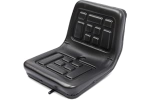 AOOUNGM Siège de tracteur avec cadre en fer - Siège universel avec rails coulissants - 36 x 35 x 30 cm - Siège de tracteur - Siège de pelleteuse - Siège d'empileur - Étanche - Réglable horizontalement