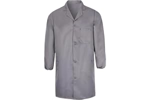 Yukirtiq Herren Arbeitsjacke Arbeitskittel Mechanisch Arbeitskleidung Warenhaus Berufsmantel Werkstatt Mantel Arbeitsmantel Lange Jacke