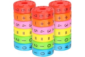 TZQFROCE 18 Stück Mathematik Lernspielzeug Mathematik Rechenrolle Mathematik Mathe Spielzeug Einschulung Mathe Lernen Mathematik Spiele Weihnachten Geschenk Zahlen Lernen für Kinder ab 3 4 5 6 Jahre