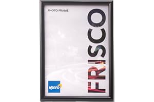 Kenro Cadre Photo Noir Frisco Series 23x15cm Cadre Photo 23x15 à Poser ou à Suspendre sur le Mur avec Devanture en Verre - FR2315B