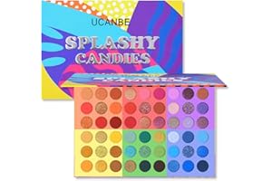 UCANBE Paleta cieni do powiek w 54 kolorach – paleta cieni do powiek, matowe i połyskujące, wysoka jakość oddawania barw na wakacje i do codziennego makijażu