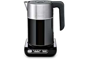 Bosch Styline TWK8633GB Variable Temperature Cordless Kettle, 1.5 litres, 3000W - Black