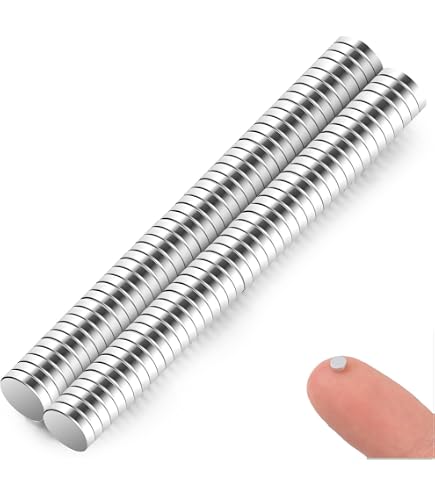 50 Aimants Néodyme N42 - 3mm X 2mm - Force 0.27kg - Revêtement Nickel-Cuivre-Nickel - Pour Bricolage, Modélisme, Création