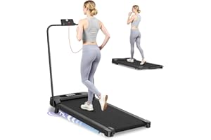 BIGZZIA Tapis de Course Pliable avec Pente Réglable 7% – Tapis Roulant Électrique Silencieux 8 km/h, Moteur 2,5HP, Surface Large 40cm, Cadre Renforcé, Écran LCD, Charge 130kg – Maison & Bureau