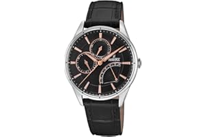 Festina Męski analogowy zegarek kwarcowy ze skórzanym paskiem F16974/4