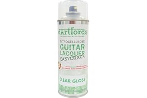 dartfords Gloss Clear Easycrack Nitrocellulose Guitar Lacquer 400ml Aerosol