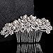 Contever® Vintage Simulated Crystal and Pearl Side Combs Bridal Headpiece Wedding Accessories for Wedding Prom Party