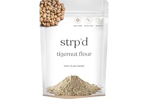 Farine de noix tigrées Strp'd extra-fine (400 g) | Alternative à la farine d'amande sans gluten et sans noix | Moulée à 100 % à partir de souchet | Riche en fibres | Végan | Naturellement sucrée