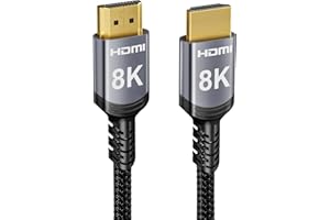 Sniokco 8K Kabel HDMI 2.1 48Gbps 20M Ultra Wysokiej Prędkości Kabel HDMI® 0.01ms 4K 240Hz 165Hz 120Hz 8K 60Hz eARC Netflix HDCP 2.3 2.2 DTS:X HDR10+ TV Monitor Projektor Roku Sky-Q PS5 X-box Blu-ray
