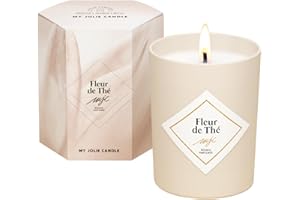 MY JOLIE CANDLE - Bougie Parfumée Fleur de Thé - Cadeau Femme Maman Ado - Cire 100% Naturelle Végétale - Parfum Français - Mèche Coton - Combustion 18h