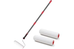 DAKEPOLE Rouleau de Peinture, 180 cm, Barre Télescopique, Rouleau de Peinture Multifonction, Kit avec Maison, Rouleau de Peinture en Acier Inoxydable, Pour Murs et Plafonds