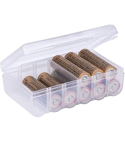 Storacell AA Battery Caddy – 2-Pack, Holds 12 AA Batteries Each, Compact Locking System, Terminal Protection (Black)