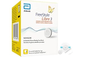 Abbott Freestyle Libre 3 Sensor for diabetes monitoring CGM for UK, white + FREE Tetra-Sole™ Waterproof Sensor Cover