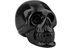 AITELEI 2" Nature Hand Carved Gemstone Skull Statue,Healing Crystal Stone Human Reiki Skull Figurine Statue Sculptures