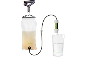 miniwell Gravity Water Filter Straw by Ultralight and Versatile Hiker Water Filter with Optional Accessories. TUV Proven 99.999999% Removal Rate of Bacteria Emergency Kit Hurricane Storm Supplies.