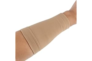 Beauty7 Forearm Tattoo Cover, Unisex Arm Warmer, Breathable Arm Protector, Sports Cuff, Tattoo Cover-Up, Sleeve, Front Sleeve, Colour: Black/Skin Colour, Size: M/L