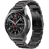 Samsung Galaxy Watch 3 45 Mm- Samsun Galaxy Watch 46 Mm Uyumlu 22 Mm Paslanmaz &Ccedil;elik Kordon Siyah