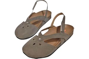 VPQILH Women Flat Sandal UK Sale Clearance Ladies Trendy Casual Sandal Closed Toe Slider Ankle Strap Slides Slingback Slipper Hollow Slide Comfortable Lightweight Sliders Wide Fit Footwear Shoes