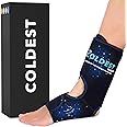 The Coldest Foot Ankle Achilles Pain Relief Ice Wrap with 2 Cold Gel Packs | Best for Achilles Tendon Injuries, Plantar Fasciitis, Bursitis & Sore Feet Built for Cold Therapy (Black XS-XL)…
