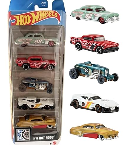 Hot Wheels Hot Rods 5 Pack ['57 Chevy, '52 Hudson Hornet, Max