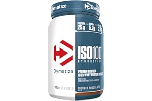 Dymatize ISO 100 Hydrolyzed Gourmet Chocolate 932g - Hydrolysat de Protéines de Whey + Poudre d'Isolat