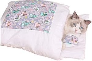 Clgorm Orthopädischer Katzenschlafsack, Katzenschlafsack Warm, Katzen Schlafsack, Gemütliche Beruhigende Katzendecke, Sicherheitsgefühl-Tierbett (D, XL (Within 22 pounds))