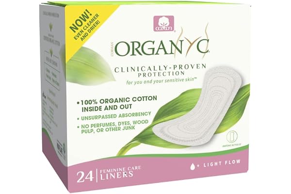 Protège-slips Organyc Flux léger en Pochette individuelle en coton biologique (24 unités)