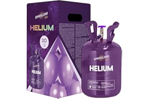 SPARKLERS CLUB Bonbonne d'hélium (0,14m3) jusqu'à 20 ballons (ballons non inclus), Bouteille Jetable, ballon pour Anniversaire, Mariage et Fête - Gaz Helium Aluminium qualité premium