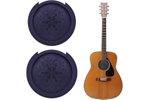 KEQAR 2er-Pack Gitarre Schalllochabdeckung Gitarren Rückkopplungs Eliminator Staubdichte Weiches Silikon Schallloch Cover Kompatibel Mit Akustischem Gitarren Feedback Buster