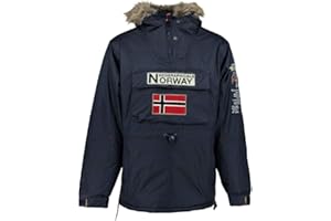 Geographical Norway Giubbotto Barman Db Parka Uomo Poliestere Grigio Scuro