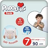 Paddlers K&uuml;lot Bebek Bezi 7 Numara XX-Large 90 Adet (20-30 Kg) Ekstra Aylık Paket