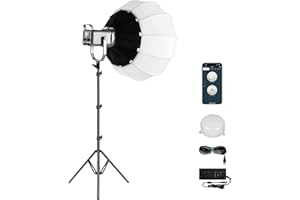 GVM GREAT VIDEO MAKER GVM lampa wideo LED, 150 W, sterowanie aplikacją Bowens LED, oświetlenie wideo z 8 scenami świetlnymi, 2700-7500 K, światło studyjne, fotografia, światło ciągłe, do studia YouTube, oświetlenie