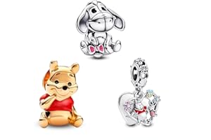 RMMY Charm Anhänger S925 Sterling Silber Cartoon Animals Bracelet Bead für Europäische Armbänder Halskette Mother's Day Schmuck Geschenk Christmas für Damen Herren