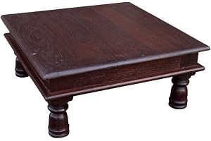 Guru-Shop Litet bord, blombänk, soffbord, sidobord – Modell 3, brun, 15 x 30 x 30 cm, soffbord och sidobord