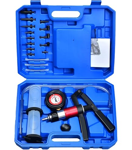 WiMas Vacuüm Meetapparaat Vacuümpomp Auto Hand Vacuümpomp Remontluchting Apparaat Vacuümpomp met Vacuümmeter Adapter voor Voertuigen, Trucks en Motorfietsen