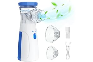 SOARFLY Inhalateur Vapeur, Inhalateur Rhume Enfant Adultes, Inhalateur Vapeur Portable avec 2 Masques et Embout Buccal pour des Maladies Respiratoires Efficaces