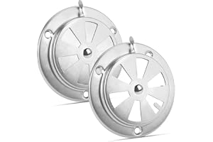 Feirdhoo 2 stycken rostfria ventilationsrosetter, 95 mm rund ventilationsgaller, stängningsbar, rund fläkt, ventilationsregla