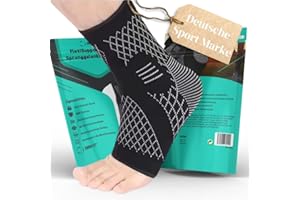 Omni Fit® Flexisupport Plus Ankle Brace - Ideal for Wide Feet and Flat Feet, Preventive Against Plantar Fasciitis, Pain and Heel Spurs, 4x Compression, Breathable, Comfortable for Athletes (L)