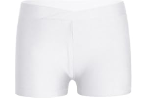 ranrann Enfant Fille Short Gymnastique Short Sport Fitness Yoga Tenue Danse Ballet Legging Court Pantalon Taille Elastique Short de Bain Dancewear 2-12 Ans