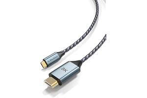 Elexlinco Kabel USB C HDMI, długość 2 m USB typu C do HDMI, obsługa 8K 60 Hz /4K @ 120 Hz, obsługuje ekran HDR, adapter typu C Thunderbolt 3 do HDMI kompatybilny z MacBook Pro/Air, iPad, Dell